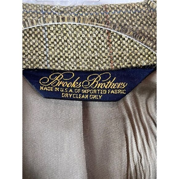Vintage Brooks Brothers Plaid Wool Single Button Blazer Sports Coat Jacket 42 LG - Picture 8 of 11